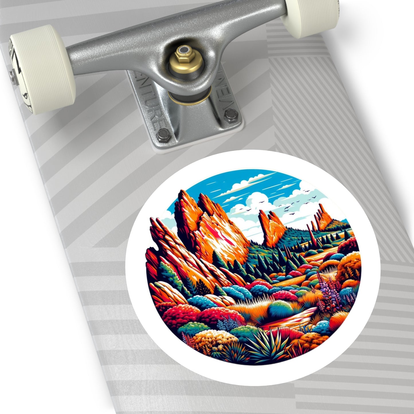 Garden of the Gods Round Vinyl Stickers