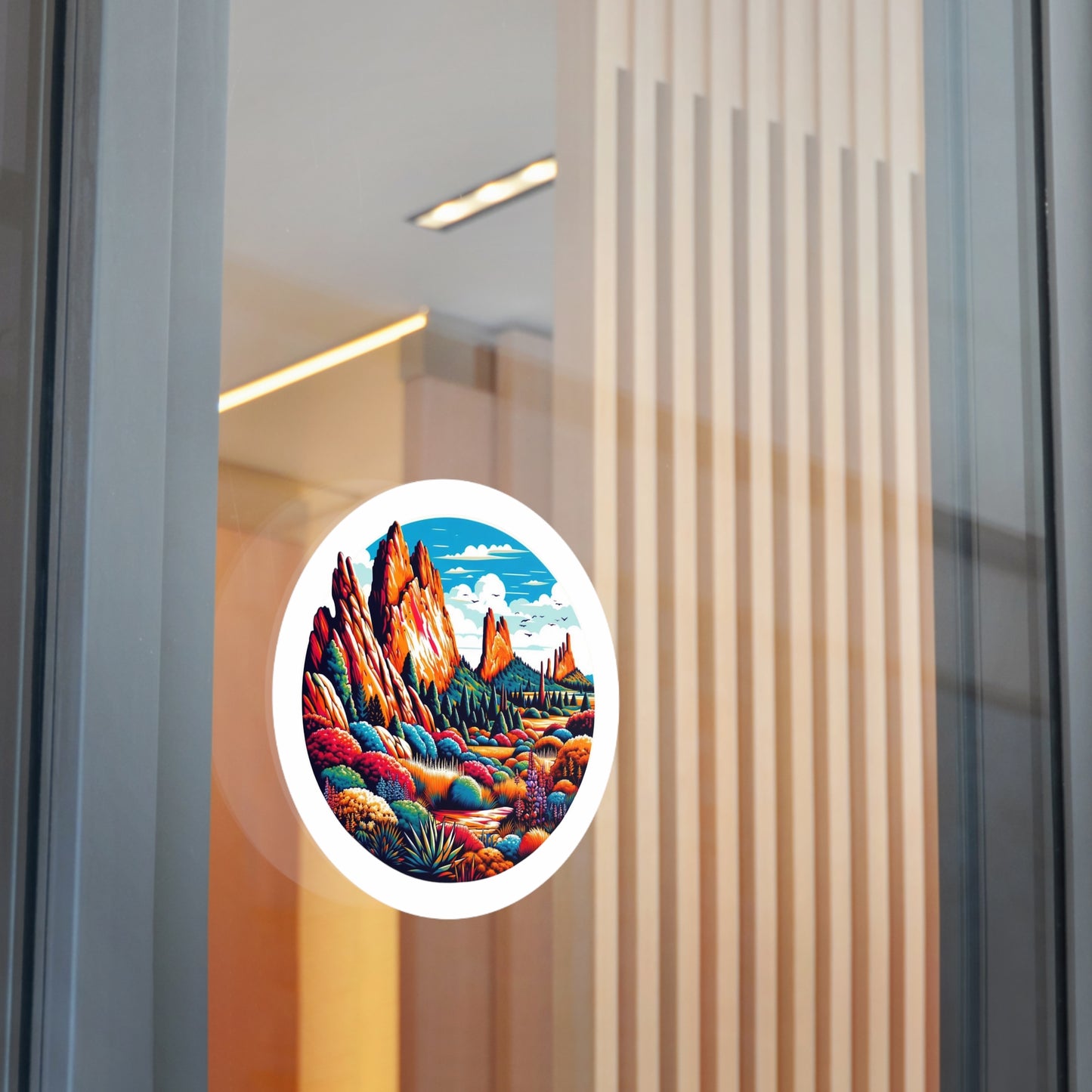 Garden of the Gods Round Vinyl Stickers